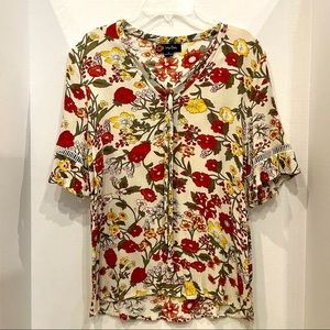 Indigo Poppy Boho Blouse Pre-Owned  in size Medium.